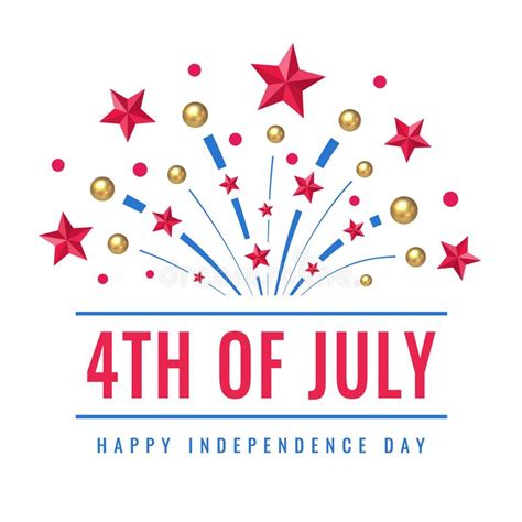 Happy Independence Day 4th Of July Usa National Holiday Festive