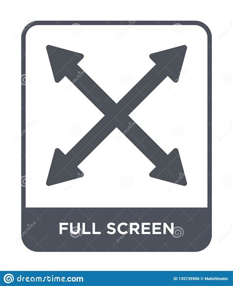 Full Screen Icon In Trendy Design Style Full Screen Icon Isolated On