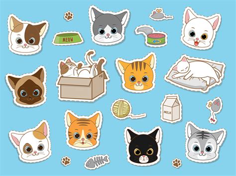 Printable Cat Stickers