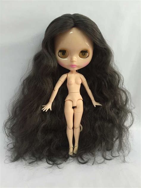 Free Shipping Cost Joint Body Doll Nude Blyth Doll Long Curly Hair