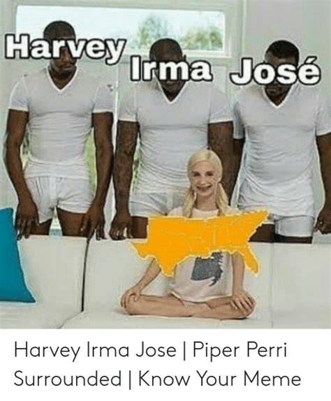 Harvey Ma Jose Harvey Irma Jose Piper Perri Surrounded Know Your Meme Meme On Meme