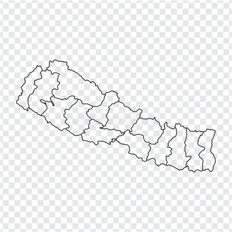 Blank Map Nepal High Quality Map Federative Democratic Republic Of
