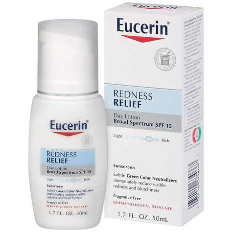 Eucerin Redness Relief Day Lotion Broad Spectrum Spf 15 17 Fluid Ounce
