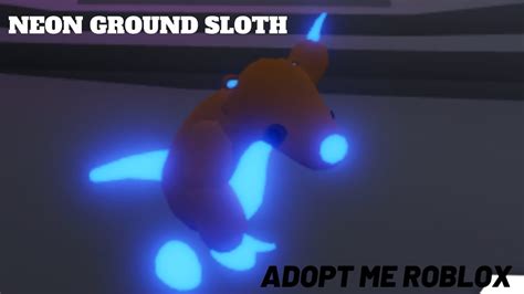 Making A Neon Ground Sloth In Adopt Me Roblox New Dino Dinosaur Fossil