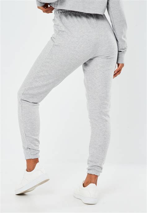 Tall Gray Marl Cropped Sweater Joggers Co Ord Set Missguided