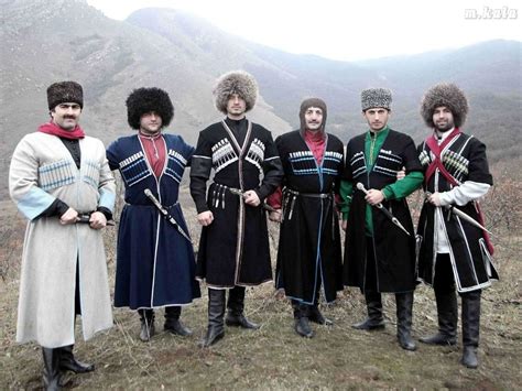 Dagestan Men Various Traditional Costumes Dagestani North Caucasus