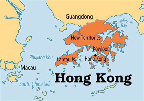 Map Of Hong Kongs Main Areas © China Discovery Download