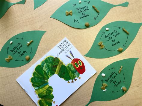 Eric Carle Life Cycle Of A Butterfly Craft With Pasta And Beans By Erica Mail Very Hungry