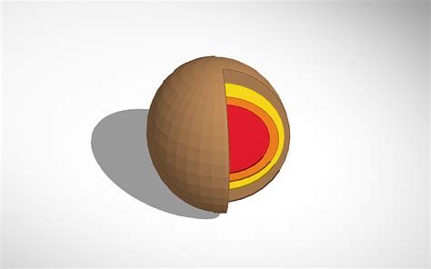3d Design Earths Layers Tinkercad