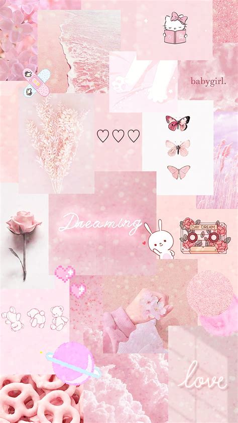 Pink Aesthetic Clouds Cute Glitter Hello Kitty Pastel Soft Hd