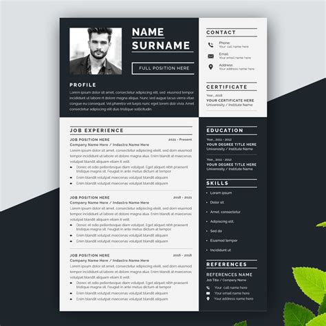 Resume Design Layout Template Masterbundles