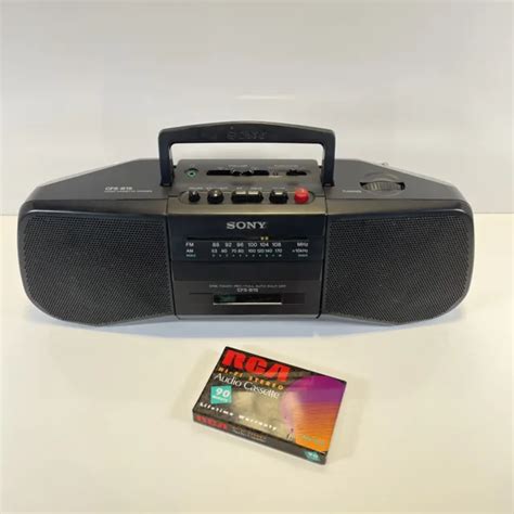Vintage Sony Cfs B Portable Am Fm Radio Cassette Player Fully