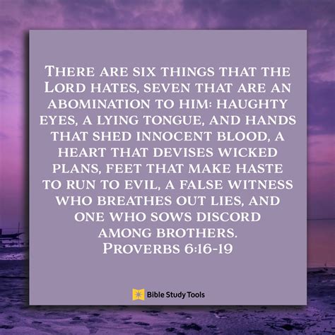 God Hates A Lying Tongue Proverbs 6 16 19 Your Daily Bible Verse