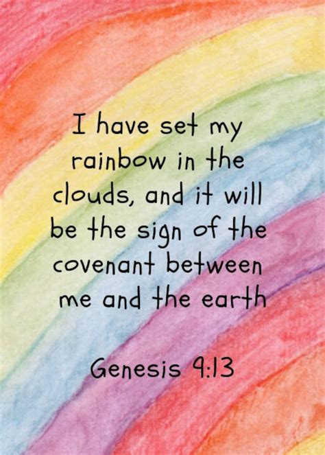 Genesis 913 Gods Rainbow Gods Promise Christian Wall Art Sunday