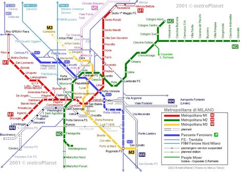 Mappa Metropolitana Di Milano