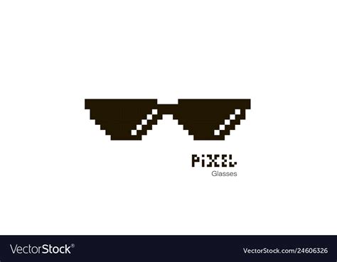 Pixel Glasses Sunglasses Icon Royalty Free Vector Image
