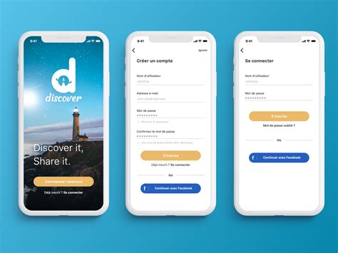 We constantly disrupt the status quo to give what customers want. Login & Register mobile page by Antoine on Dribbble