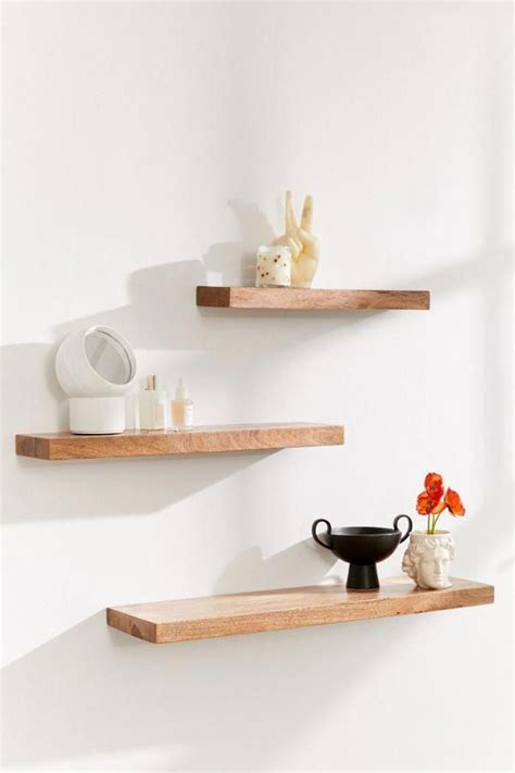 Simple Floating Wood Wall Shelf Urban Outfitters Shelvesinbedroom