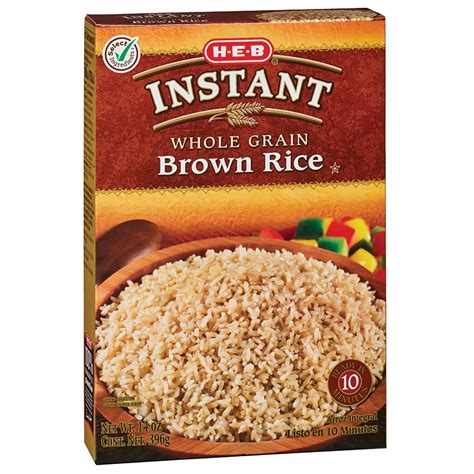 H E B Select Ingredients Instant Whole Grain Brown Rice Shop Rice