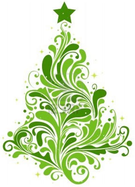 Christmas Tree Design Featuring Abstract Swirls Shaped Like A