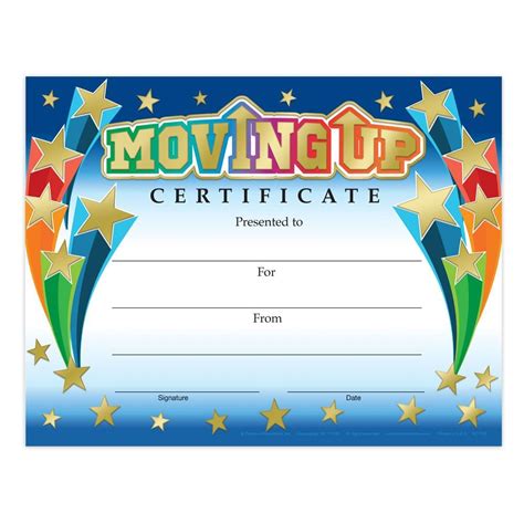 Moving Up Gold Foil Stamped Certificates Pack Of 25 Positive Promotions