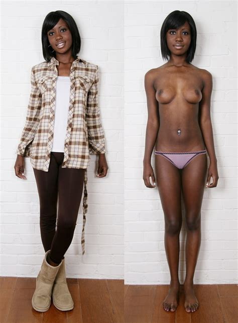 Ebony Black Dressed Undressed Before After Clothed Naked Pics My Xxx