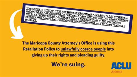 Aclu Files Lawsuit Against Maricopa County Policy Of Using