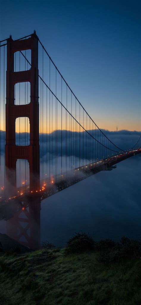 Golden Gate Bridge At Nighttime Iphone 11 Wallpapers Free Download