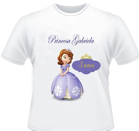 Camiseta Personalizada Princesa Sofia Vida Bela Camisetas Elo7