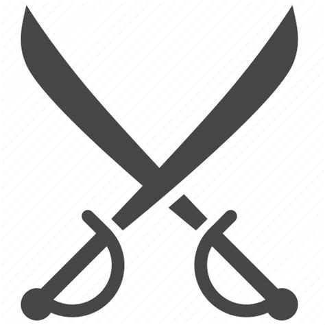 Blade Cross Swords Military Pirate Sword War Weapon Icon