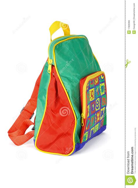 Preschooler Backpack Stock Photo Image Of Zipper Isolated 17826366