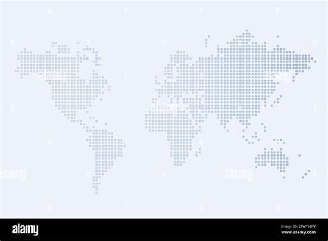 Dotted World Map Vector Background Simple Dot Style World Map Dotted