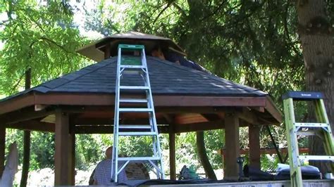 Well, it was up to him to build the fire again. Custom Built Gazebo and Grill - YouTube