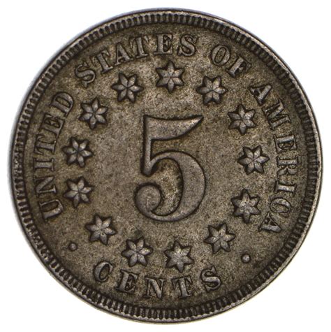 Rare First Us Nickel 1868 Shield Nickel Us Type Coin Rare In