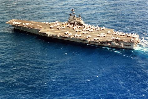 An Aerial Port Quarter View Of The Aircraft Carrier Uss Independence