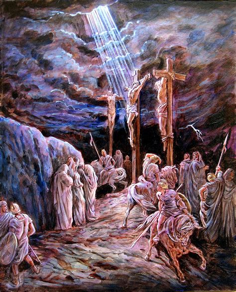 Jesus On The Cross Painting By John Lautermilch Fine Art America