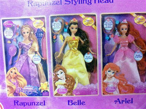 Rapunzel features her iconic, long blonde hair that is perfect for brushing and styling. Disney Princess: Forever Hair Dolls | While walking in to ...