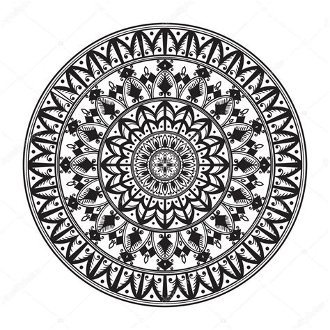 circular-pattern-african-ethnic-ornament-for-pottery,-tiles,-textiles,-tattoos-스톡-벡터-zzayko