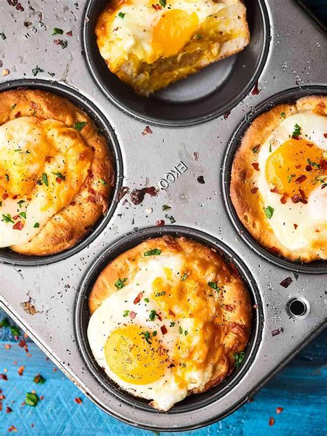 Sausage Egg And Cheese Biscuit Cups Recipe 4 Ingredient Brunch