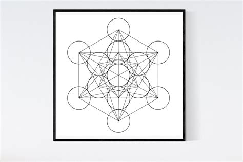 Svg Metatrons Cube Sacred Geometry Spiritual Metaphysical Etsy Australia