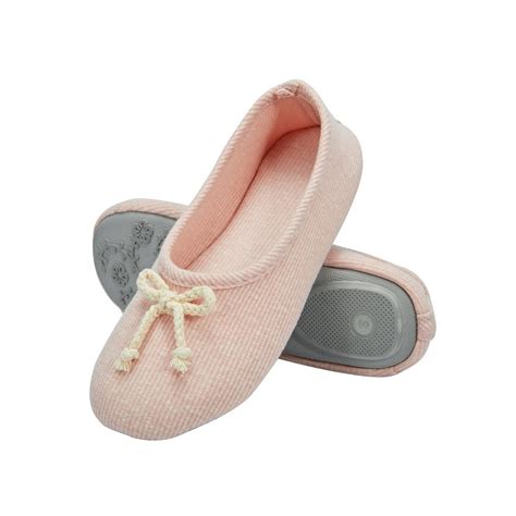 Lelinta Womens Cotton Memory Foam Ballerina Slippers With Bow Soft