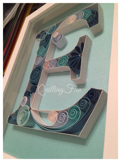 Initial Or Monogram Customized Quilled Paper Craft 8x10 Etsy Paper