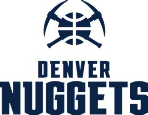 Nuggets in yellow script with light blue trim on navy blue background, worn on denver nuggets alternate jersey. Denver Nuggets Logo Png