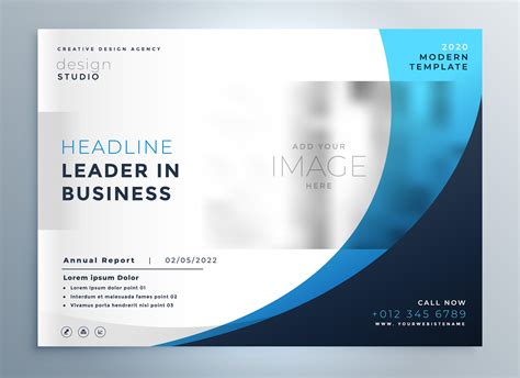Professional Blue Business Brochure Template Design Download Free