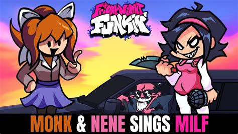 Friday Night Funkin Monk And Nene Sings Milf Youtube