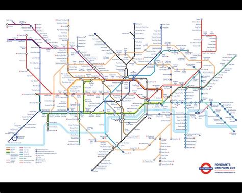 London Underground Tube Map As Anagrams A3 A2 A1 A0 Poster