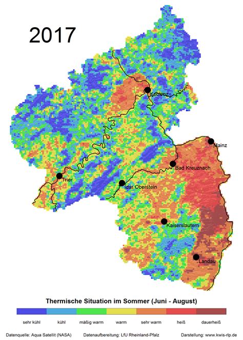 Klimawandelinformationssystem Rheinland Pfalz Thermalkartierung