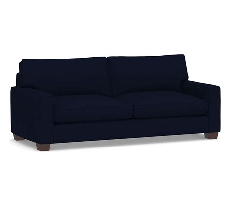Pb Comfort Square Arm Upholstered Grand Sofa Box Edge Down Blend