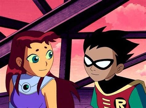 Pin On Teen Titans Robin And Starfire