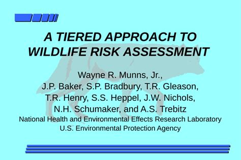 pdf a tiered approach to wildlife risk assessment